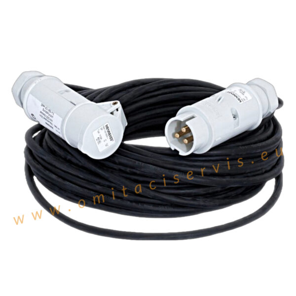 Prodlužovací kabel ,Sondový kabel 3×1,5 vč. koncovek 25bm . Gumový kabel H07RN-F 3G 2,5 mm² pro vnitřní i venkovní použití.